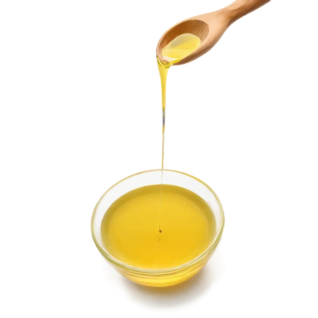 HighQuality-PNG-Image-of-a-Golden-Olive-Oil-Bowl-with-Transparent-Reflective-Surface