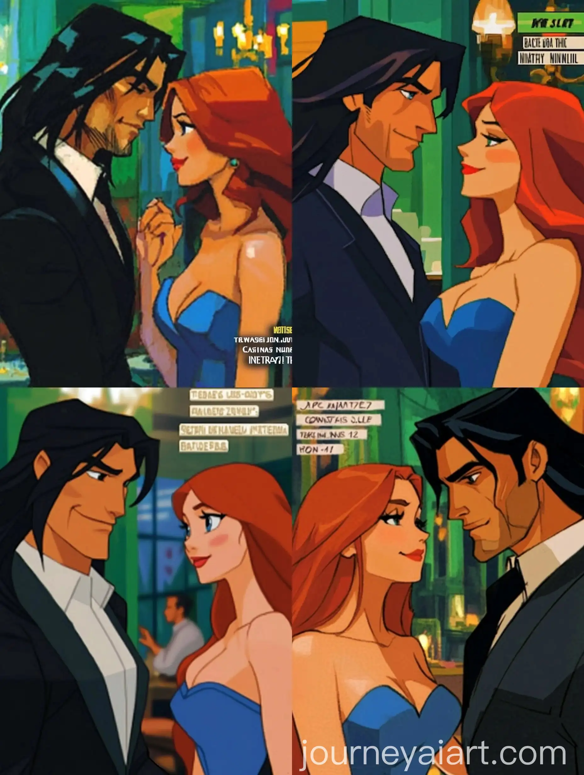 Casey-Proposes-to-April-at-Restaurant-TMNT-Cartoon-Style