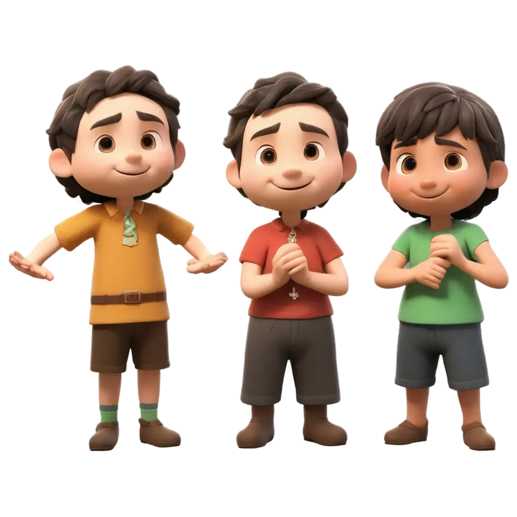 Three-Villager-Friends-PNG-A-Vivid-Representation-for-Creative-Projects