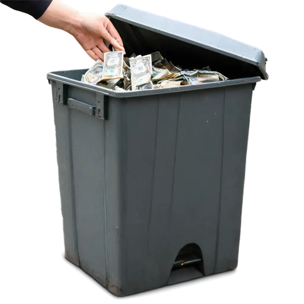 PNG-Image-of-Arm-Throwing-Money-into-Dumpster-Creative-Concept-for-Digital-Art