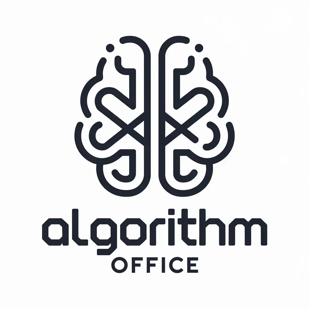 LOGO Design for Algorithm Office Modern TextBased Logo for Technology Industry with Clear Background