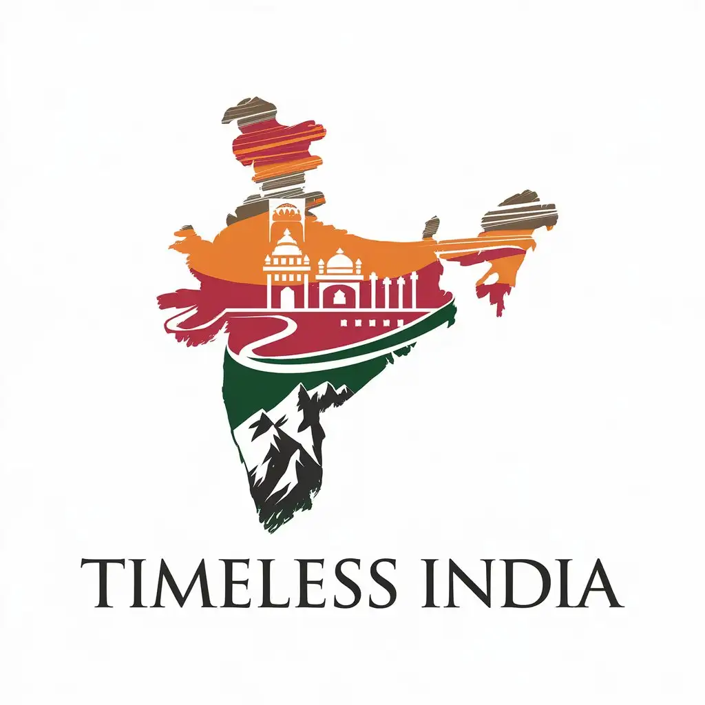 LOGO Design for TimelessIndia History Heritage and Mountains with Travel Industry Focus