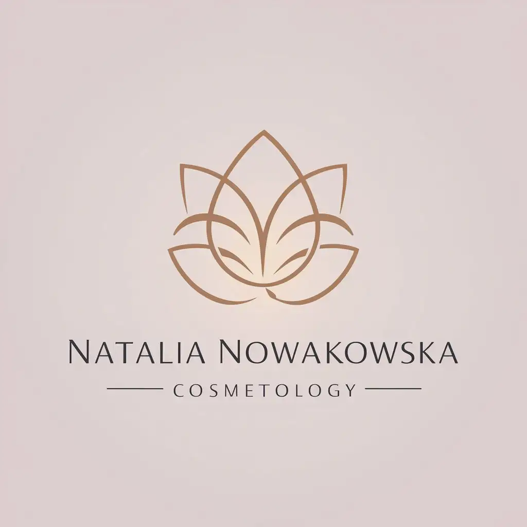 a vector logo design,with the text "Natalia nowakowska", main symbol:Cosmetology,Moderate,be used in Beauty Spa industry,clear background