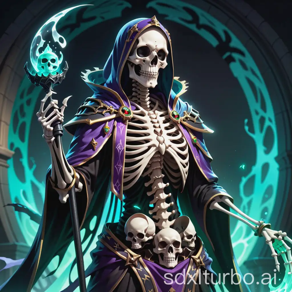 anime lich skeleton necromancer