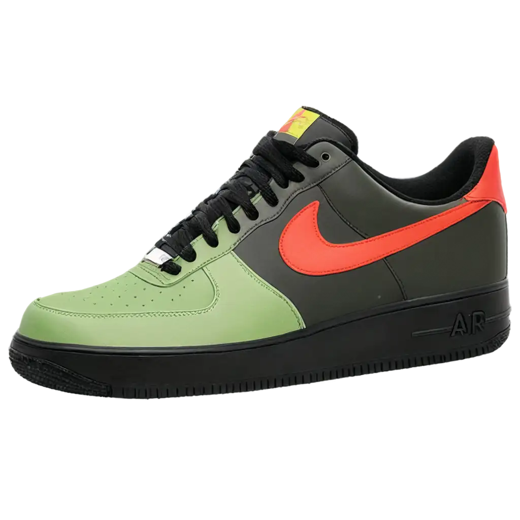 Realistic-Painted-Nike-Air-Force-1-PNG-for-Stunning-Visuals-and-Branding