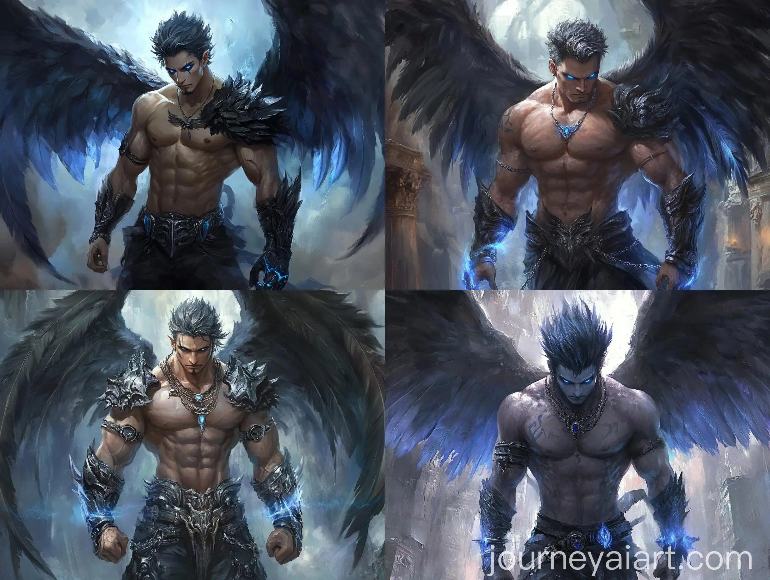 Furious-Angel-Warrior-with-Long-Blue-Hair-in-Underground-Battle