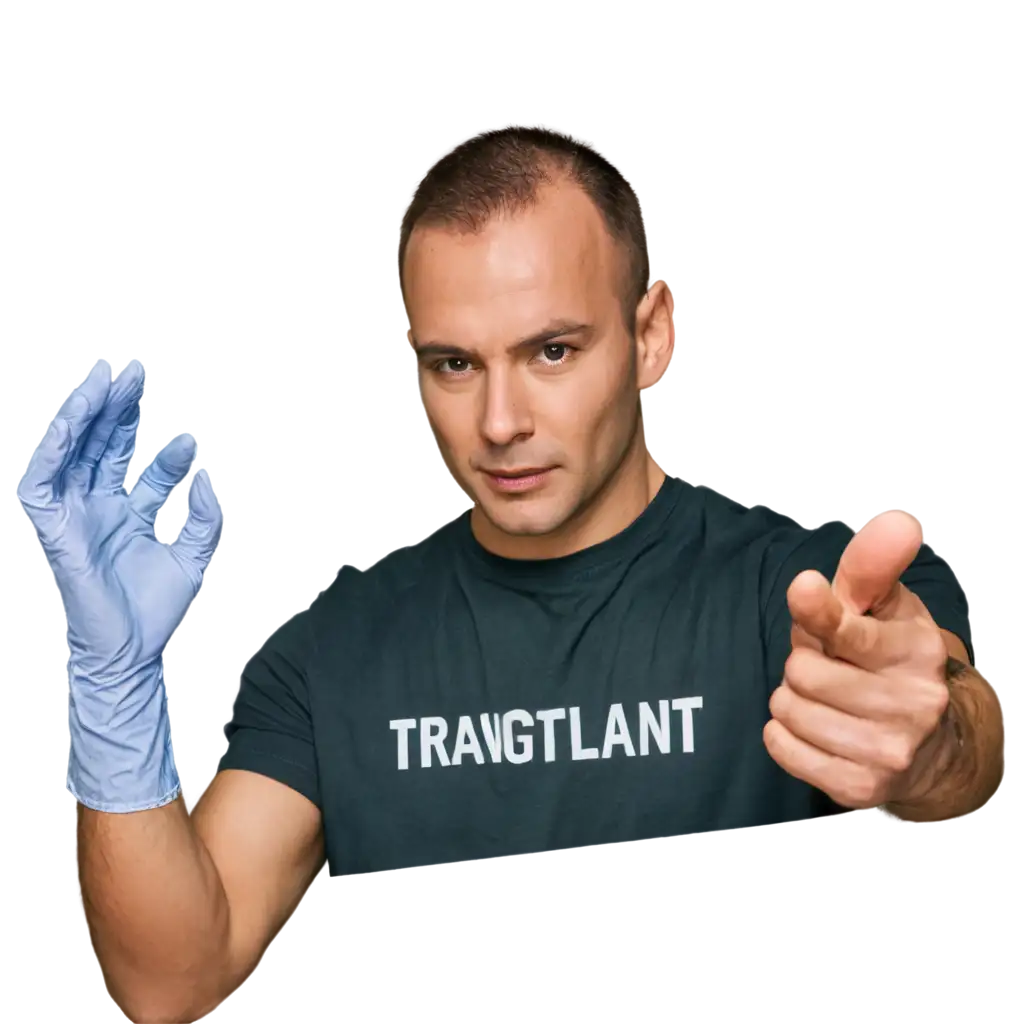 a man doing hair transplant operation