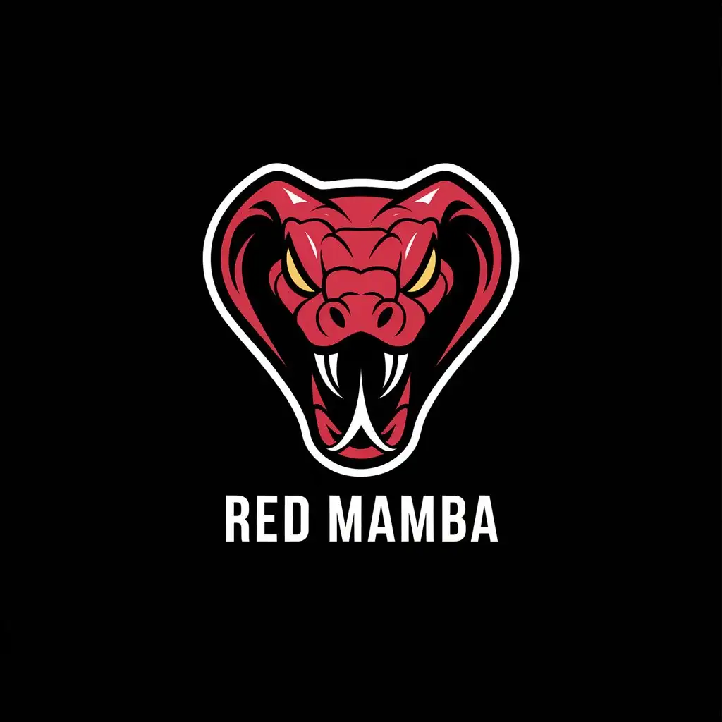 LOGO-Design-for-Red-Mamba-Vector-Logo-Featuring-a-Red-Snake-on-a-Black-Background