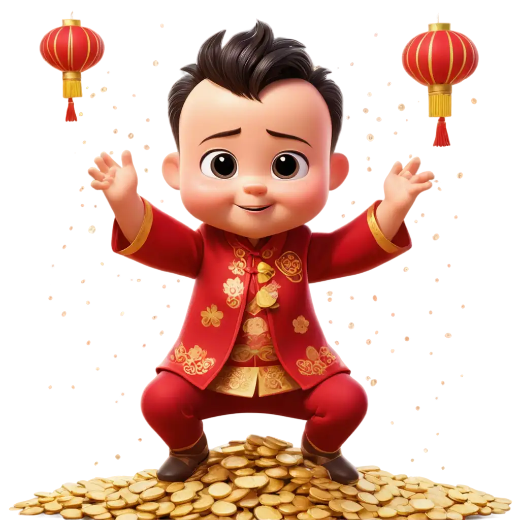Vibrant-Baby-Character-PNG-IllustrationPNG-Image-Optimization-in-Traditional-Chinese-New-Year-Outfit-with-Golden-Coins-and-Bling-Effects