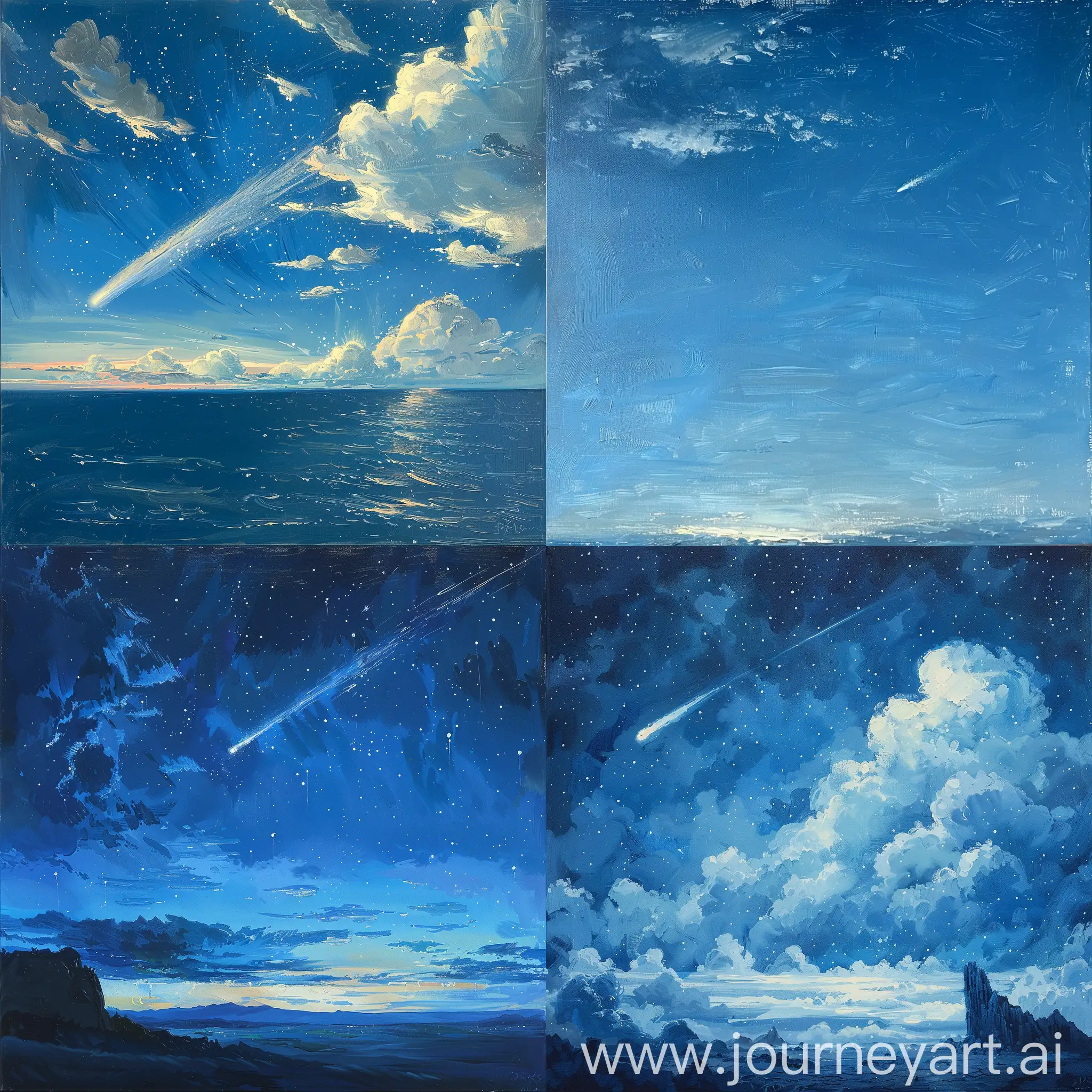 Craft-Comet-in-Blue-Sky-AI-Art-Creation