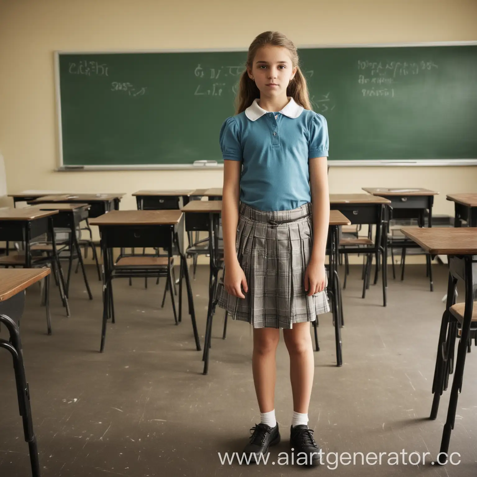 12YearOld-Girl-Standing-in-Classroom-Full-Length