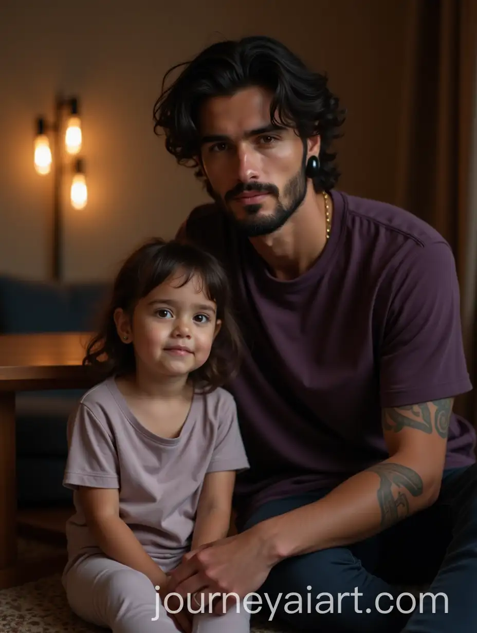 Italian-Man-and-Young-Girl-Smiling-Together-in-Luxurious-Living-Room