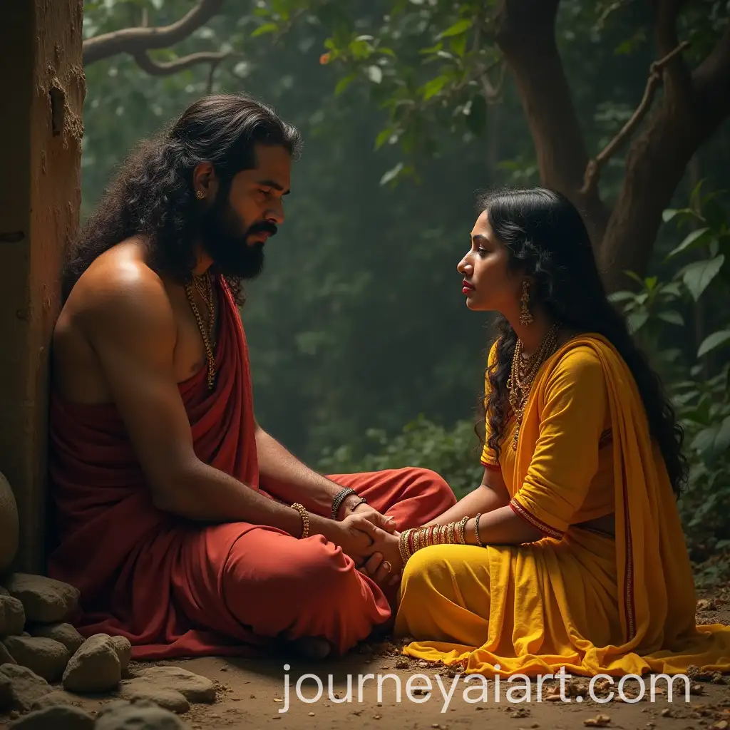 Revival-of-Satyavan-with-Savitri-by-His-Side