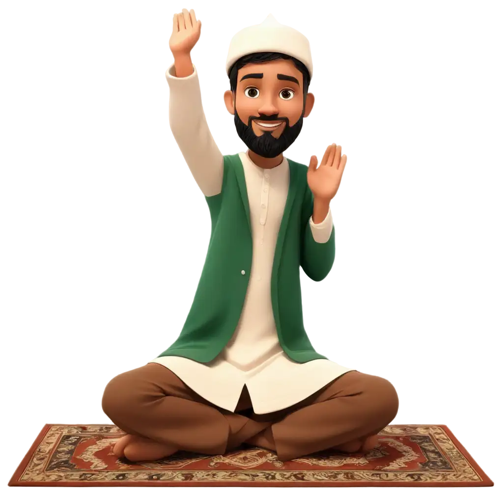 Islamic-CartoonStyle-PNG-Image-of-Arman-with-Greeting-in-Cozy-Islamic-Setting