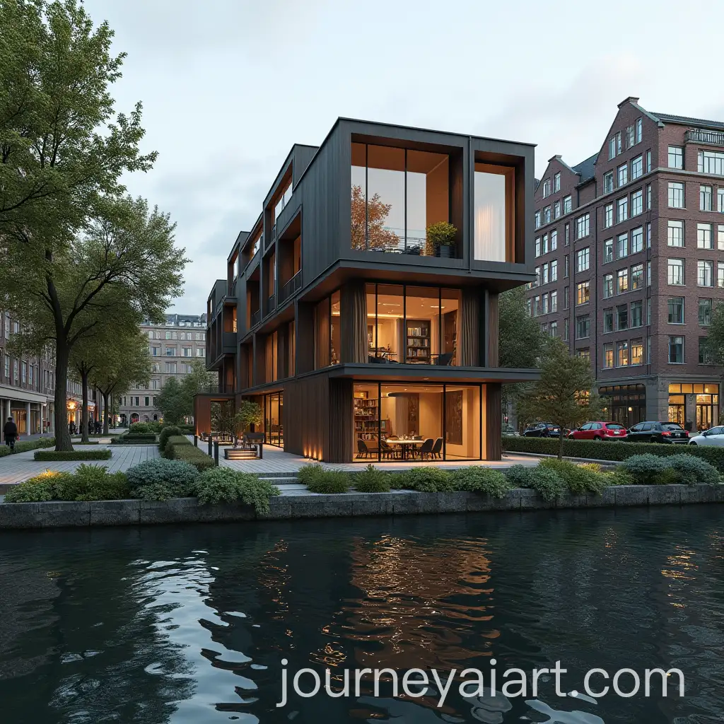Contemporary-Urban-Library-by-the-River