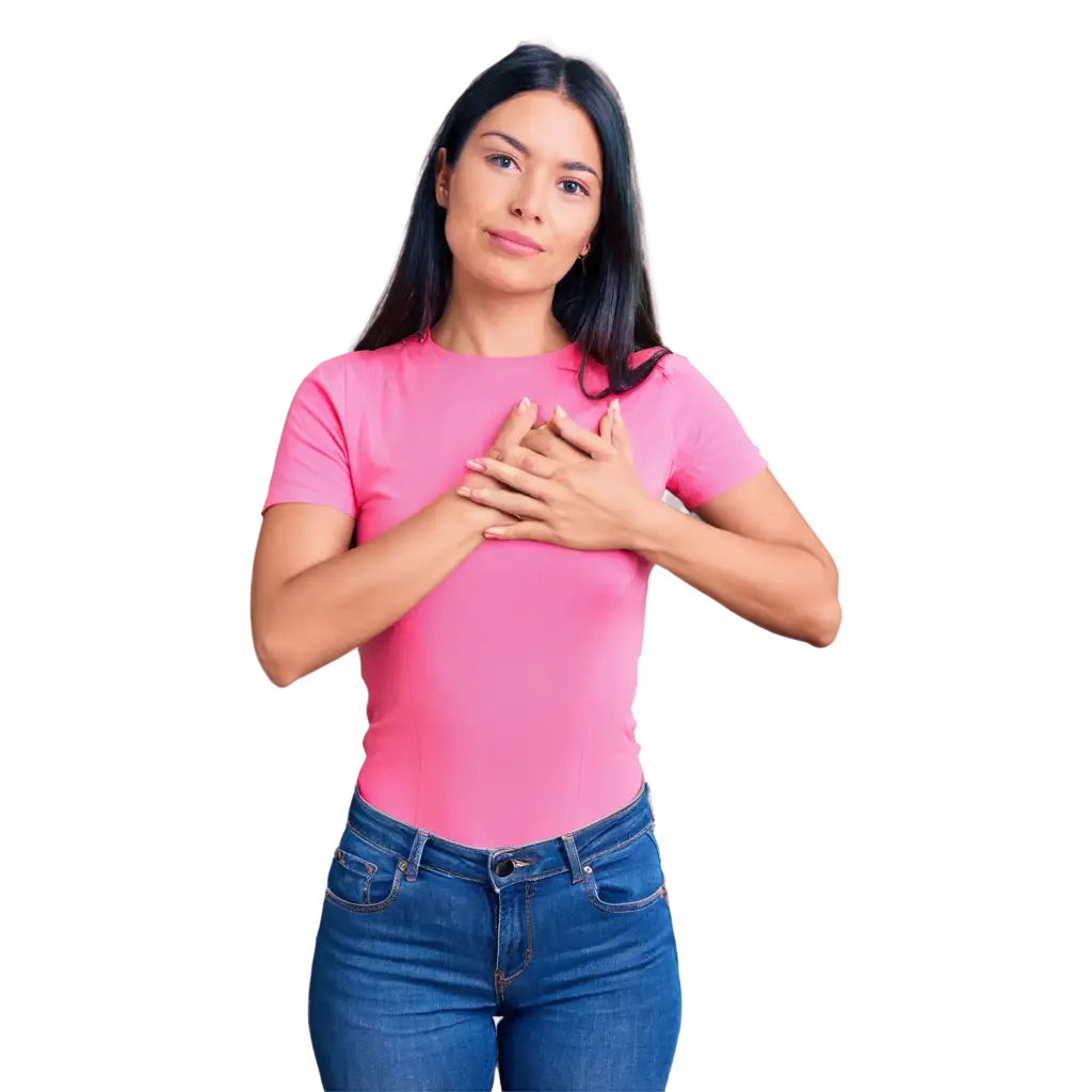 PNG-Image-of-Woman-with-Pink-Shirt-Holding-Hand-on-Heart