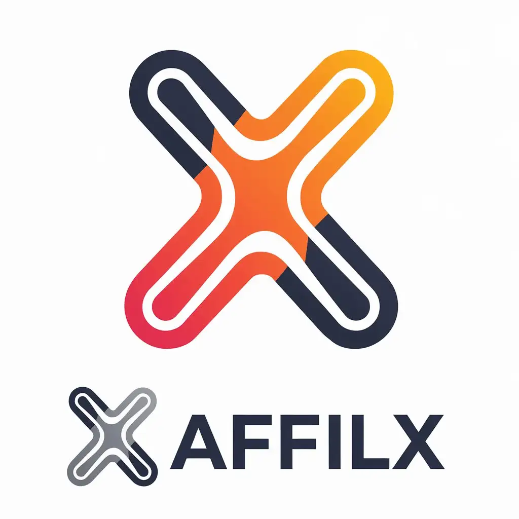 LOGO Design for AFFILX Modern Clean Typography with Creative X Symbol and Bold Color Palette