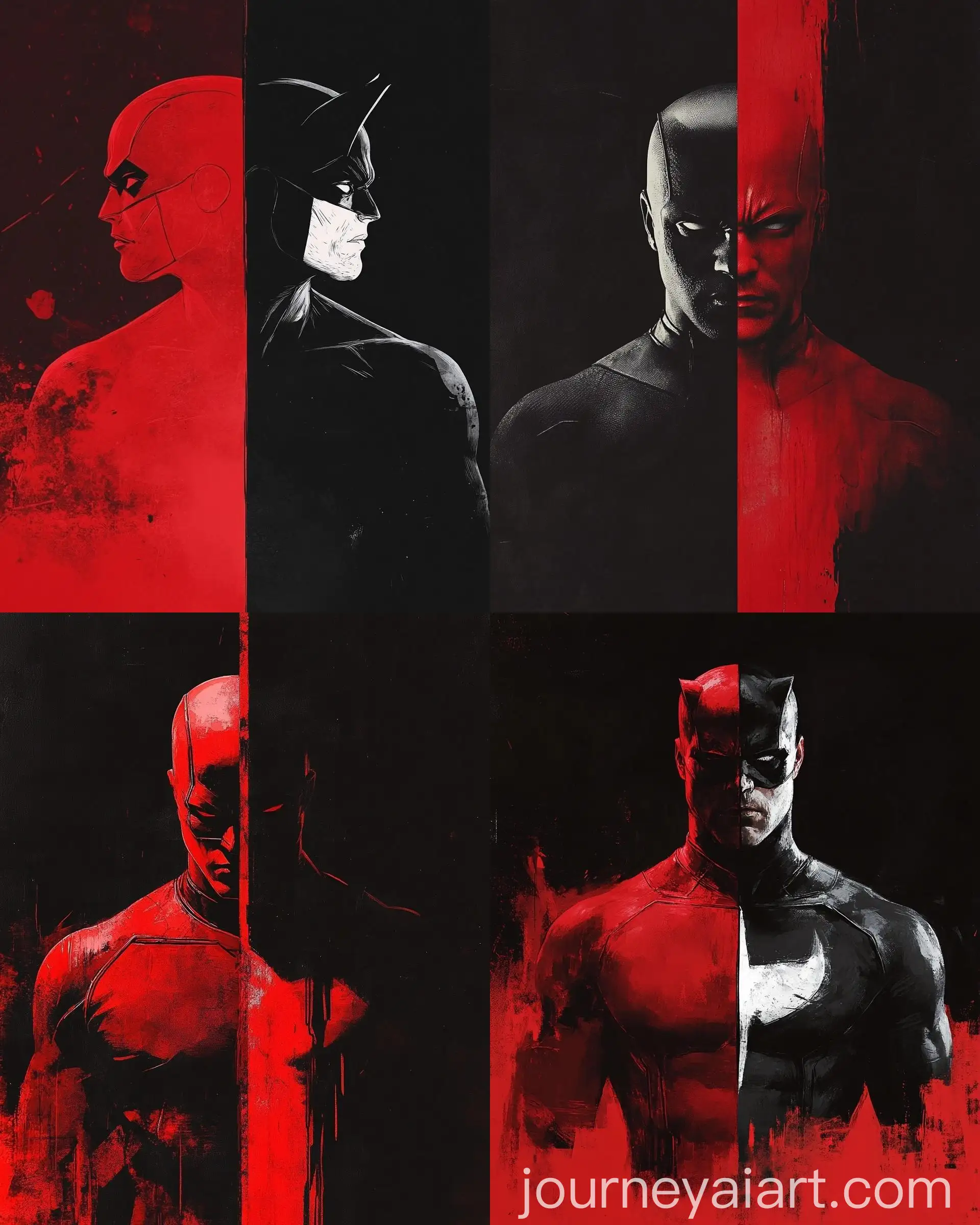 Minimalist-Daredevil-Inspired-Crimson-and-Jet-Black-Color-Split