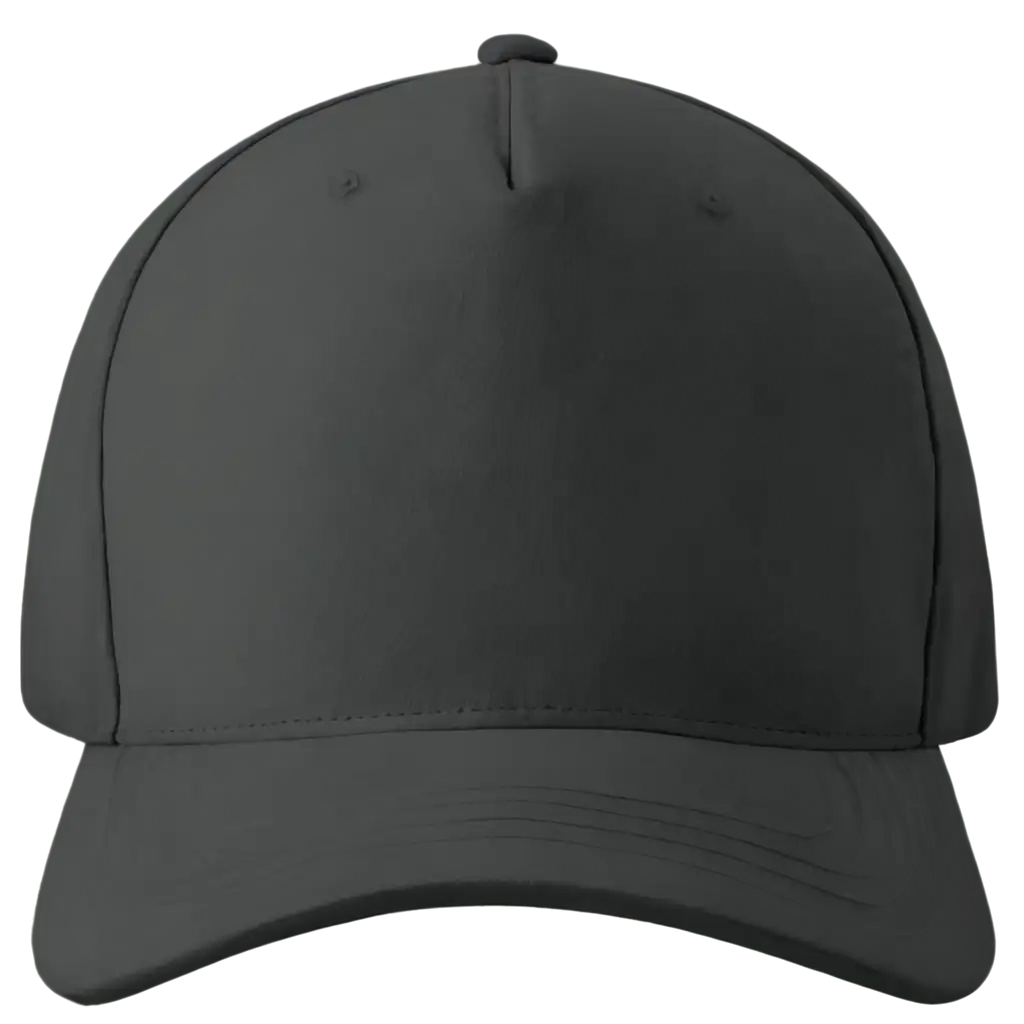 black baseball sport cap, front view