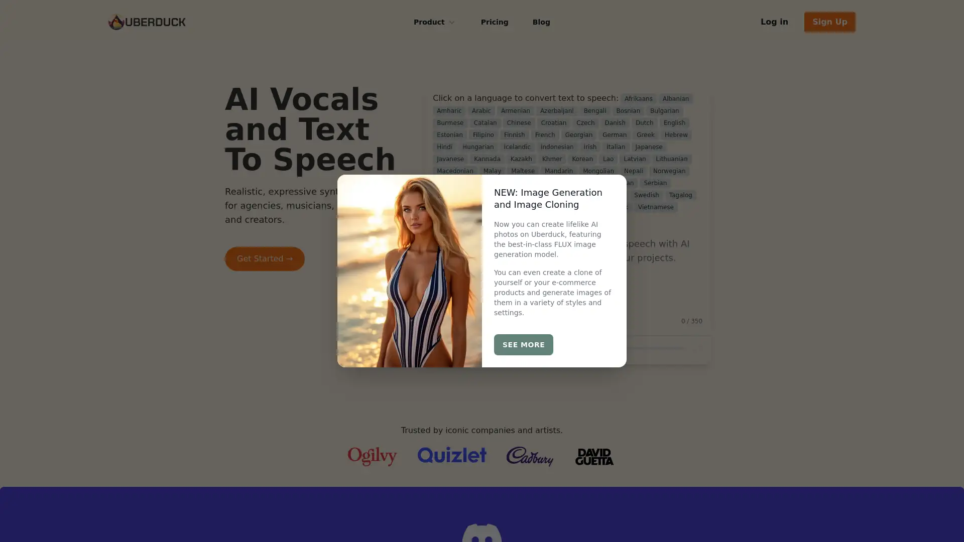 AI-powered tools for voice cloning, text-to-speech, and media generation.