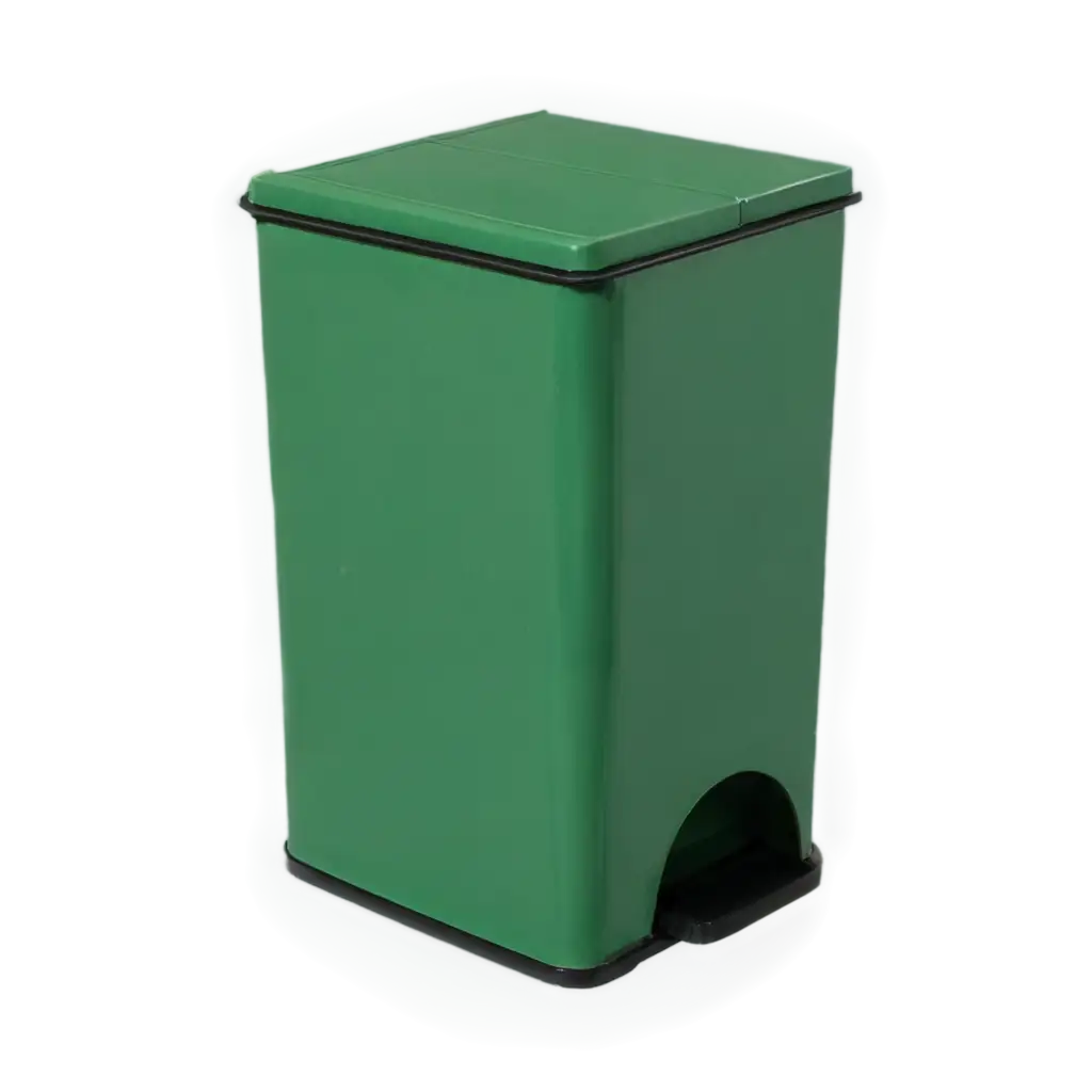 Green-Dustbin-Square-Shape-PNG-HighQuality-Transparent-Image-for-Versatile-Usage