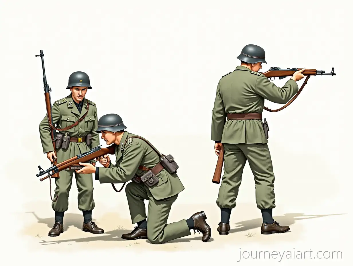 German-Soldiers-in-WWII-with-MP40-and-Kar98k-Rifles