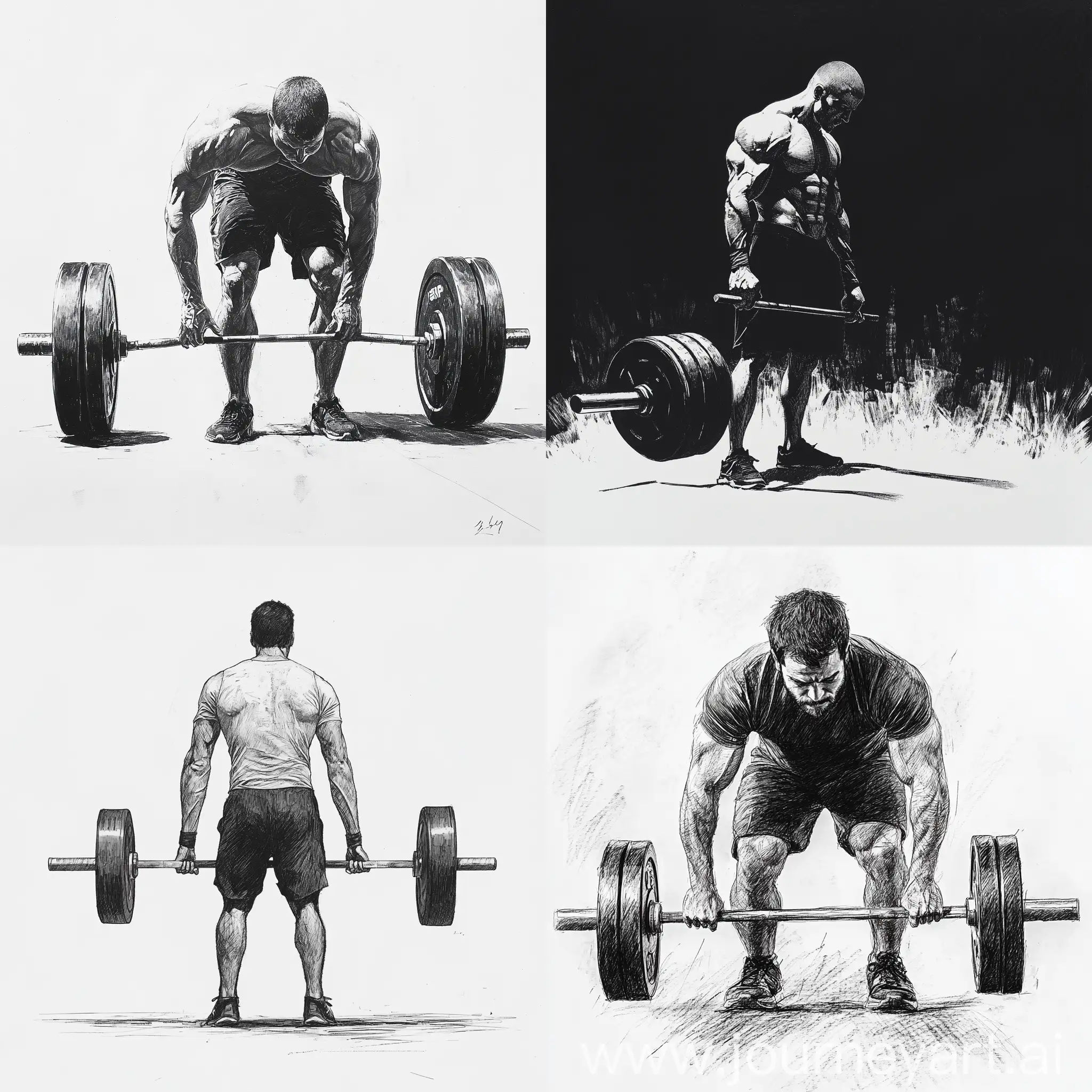 Powerful-Athlete-Performing-Deadlift-in-Monochrome-Style