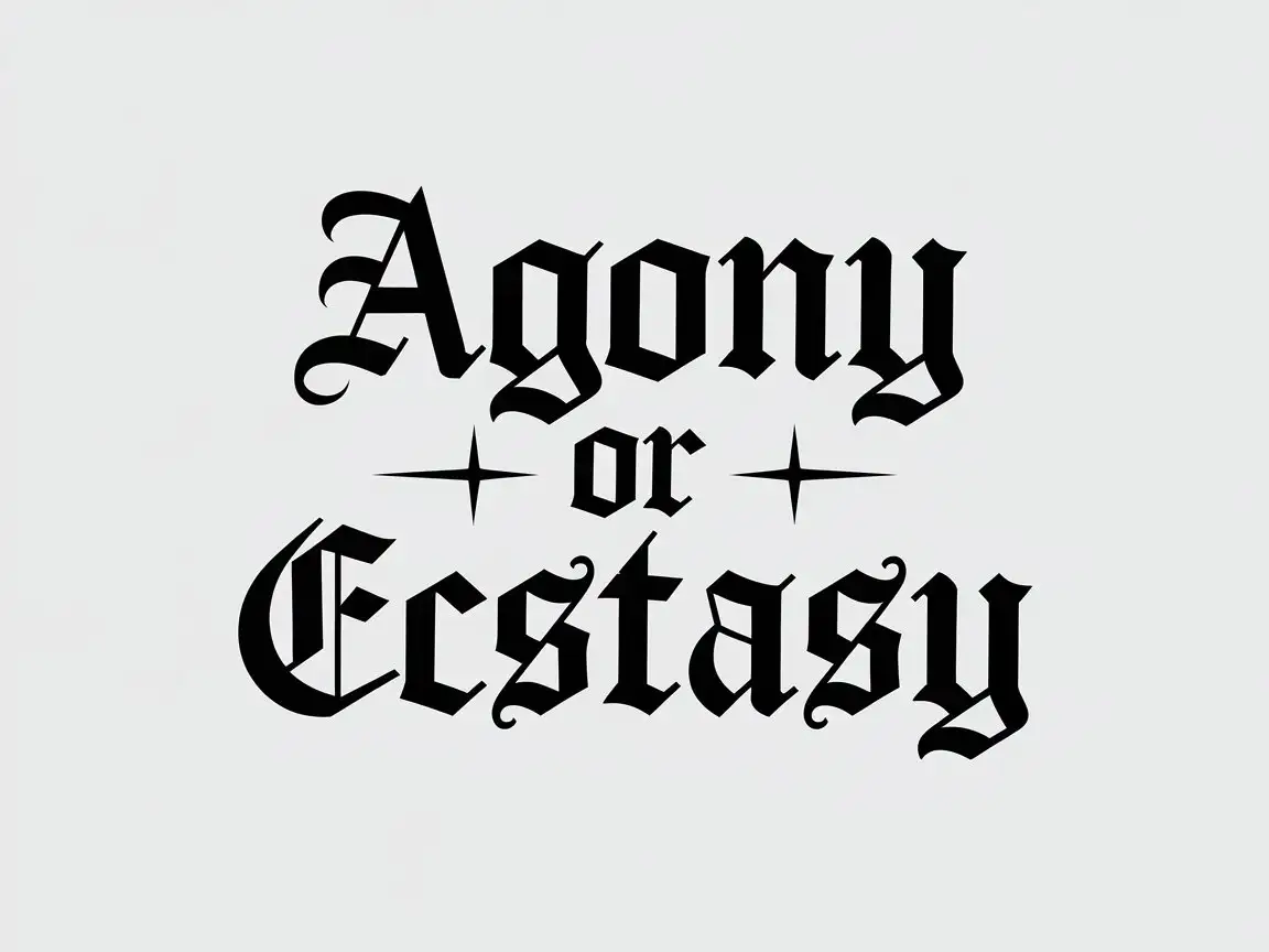 Gothic-Agony-or-Ecstasy-Typography-on-White-Background