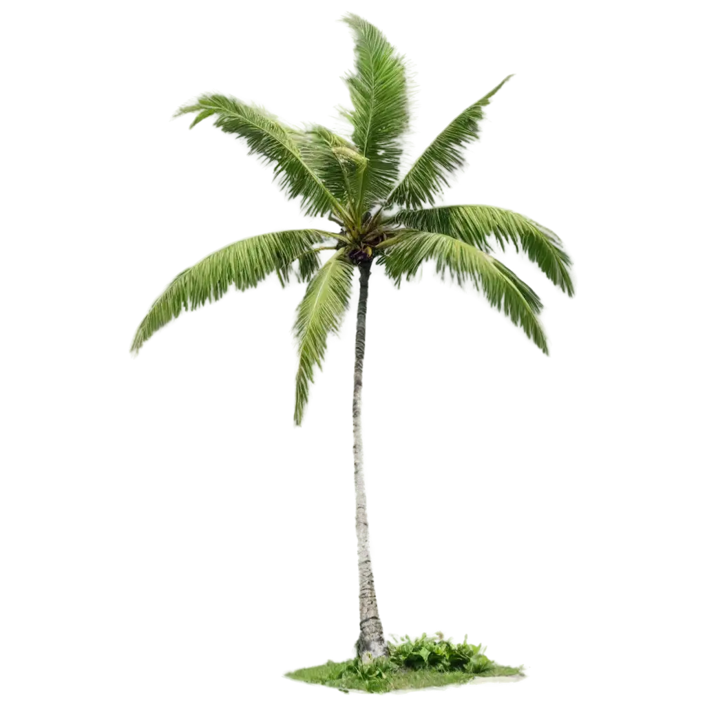 Slight-Bend-Coconut-Tree-PNG-Image-Serene-Tropical-Illustration