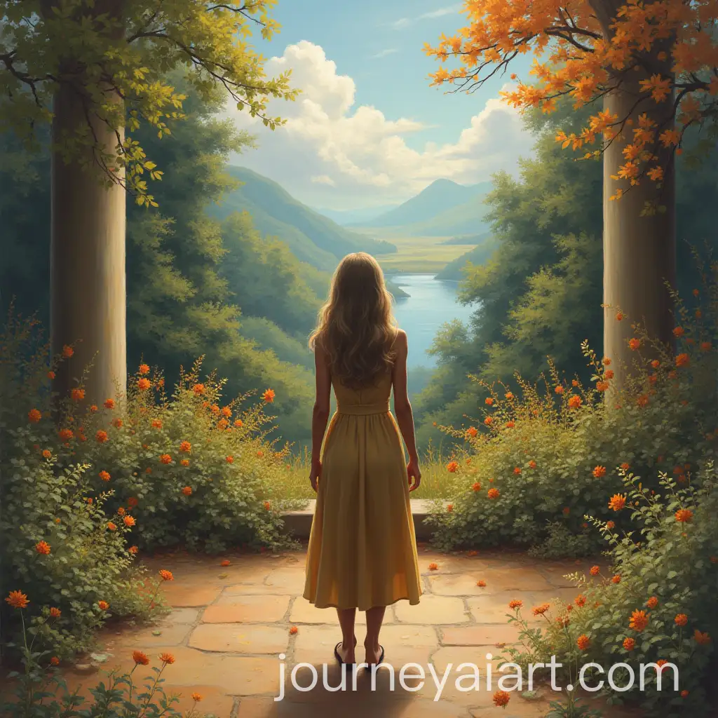 Person-Enjoying-Art-in-a-Beautiful-Nature-Gallery