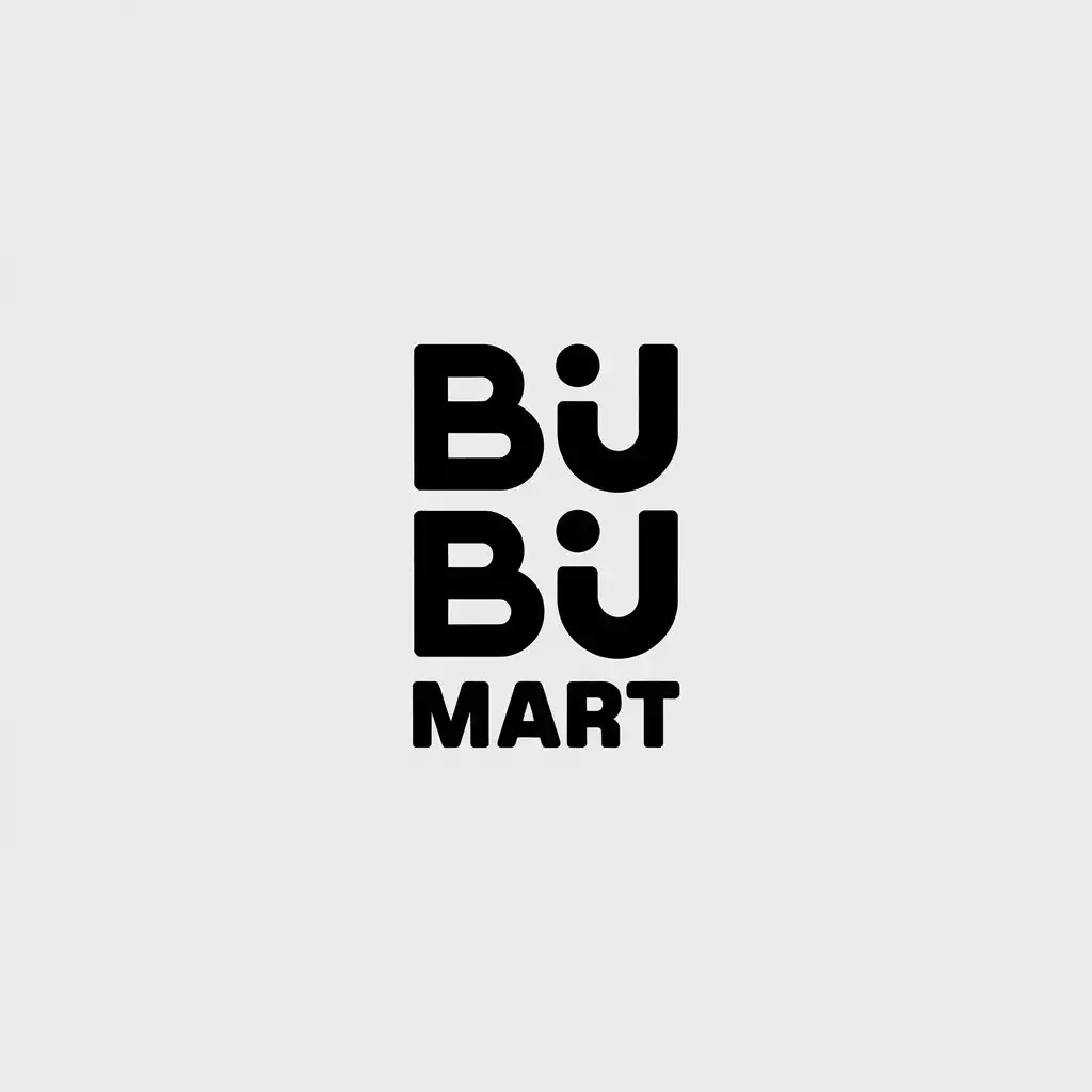 a vector logo design,with the text "Mart", main symbol:Biu Biu,Minimalistic,be used in Retail industry,clear background