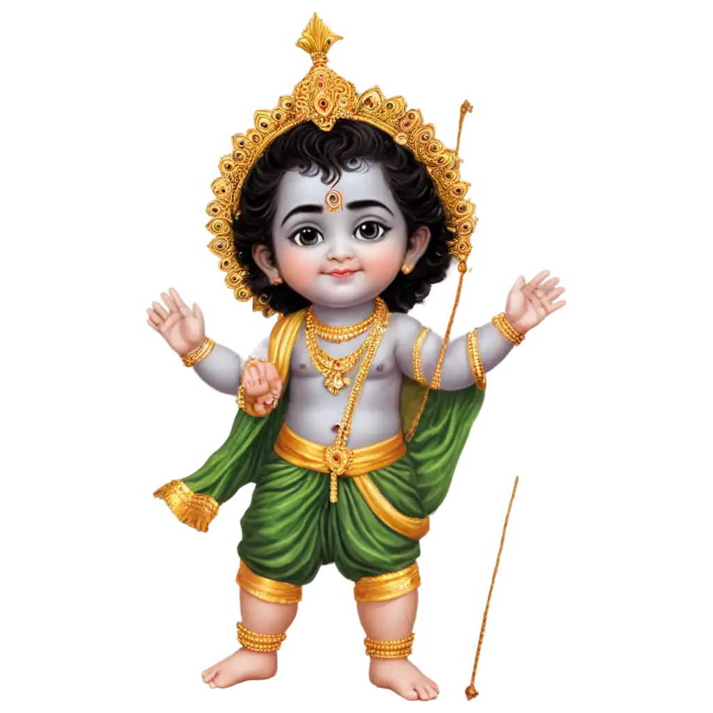 Cute-Krishna-PNG-Image-Delightful-Depiction-of-a-Playful-Deity