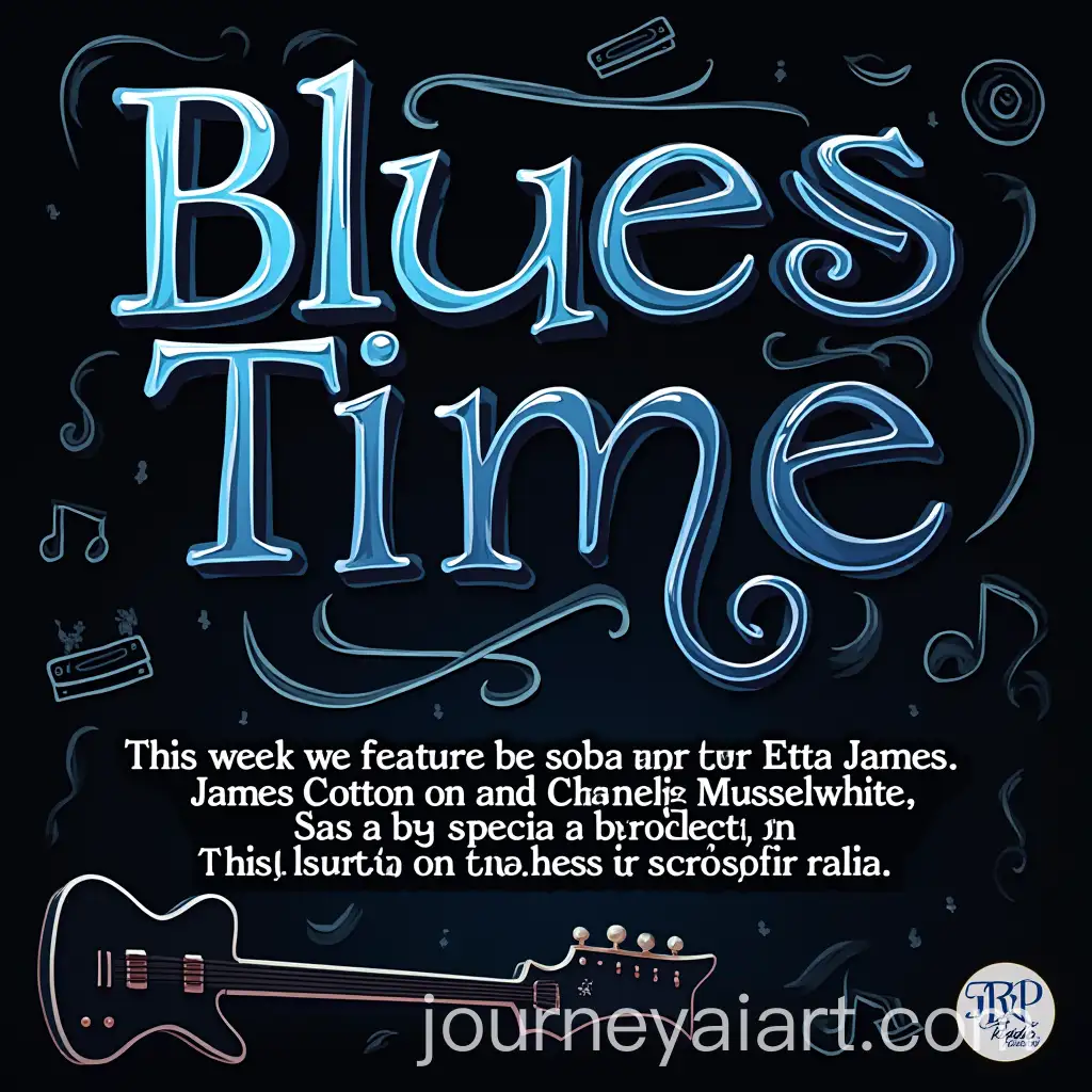 Blues-Music-Radio-Show-Poster-Featuring-Etta-James-James-Cotton-Anthony-Gomes-and-Charlie-Musselwhite