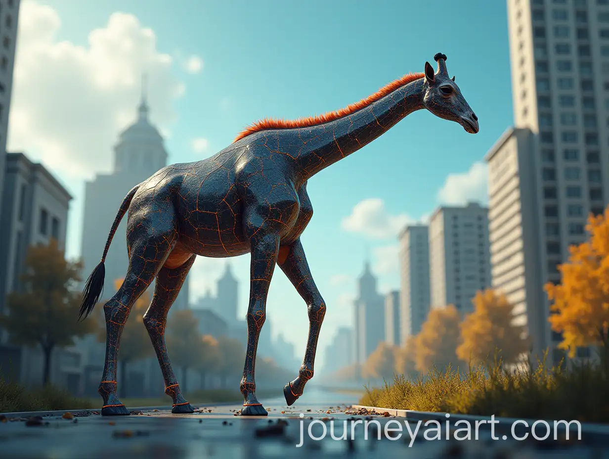 Giant-Cyber-Giraffe-Roaming-Tiny-City