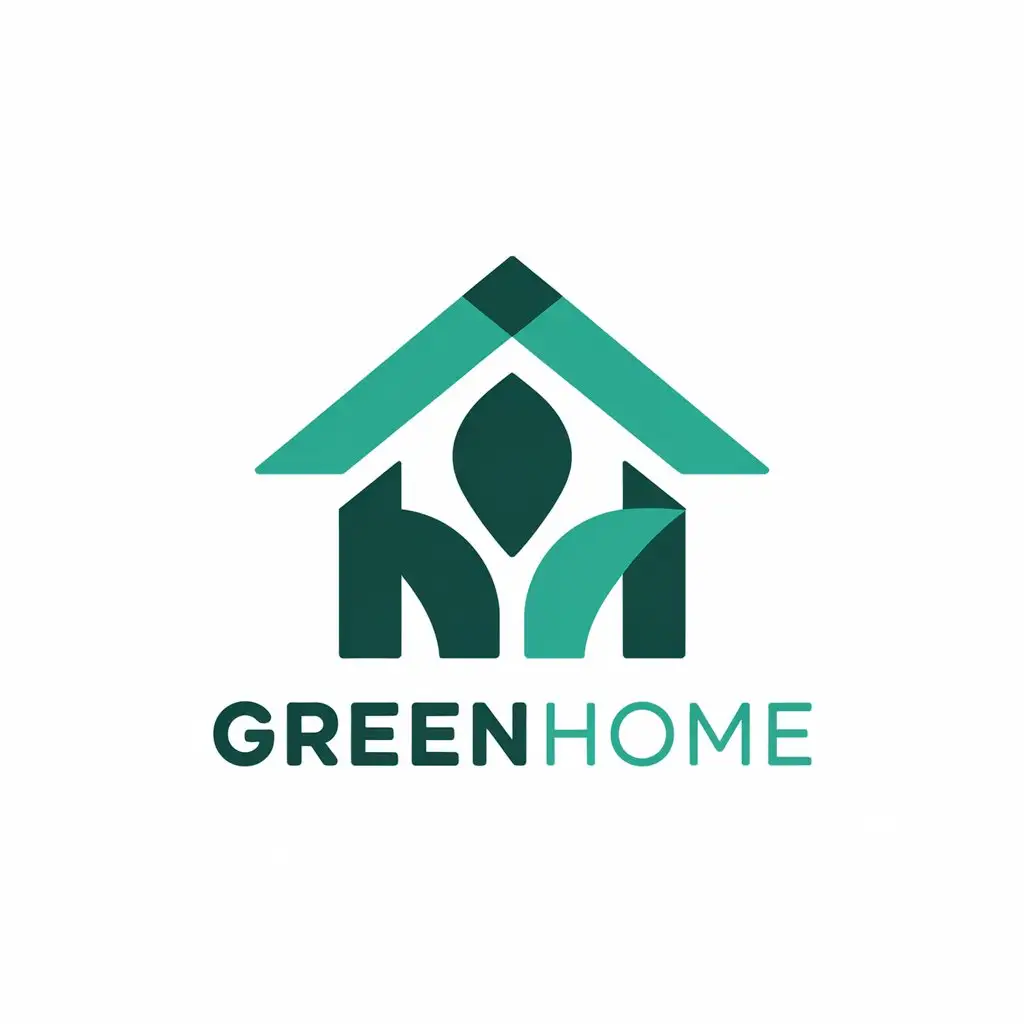 LOGO Design for GreenHome Vector Logo with Home Symbol for Education Industry