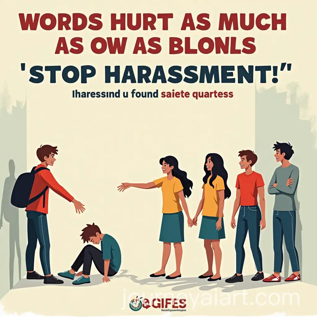 AntiHarassment-School-Poster-with-Slogan-Words-Hurt-as-Much-as-Blows