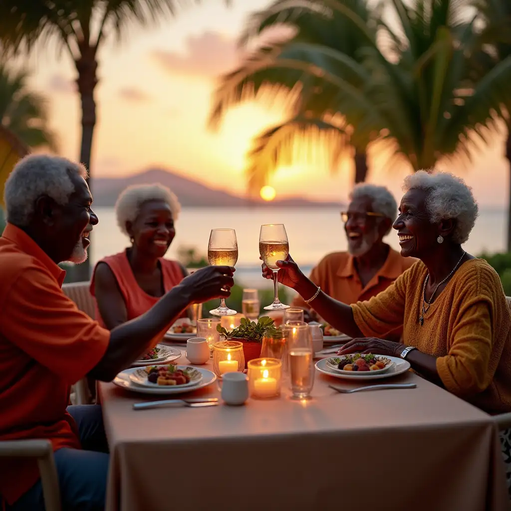 Joyful Elders Celebrate Life on Curaao Terrace