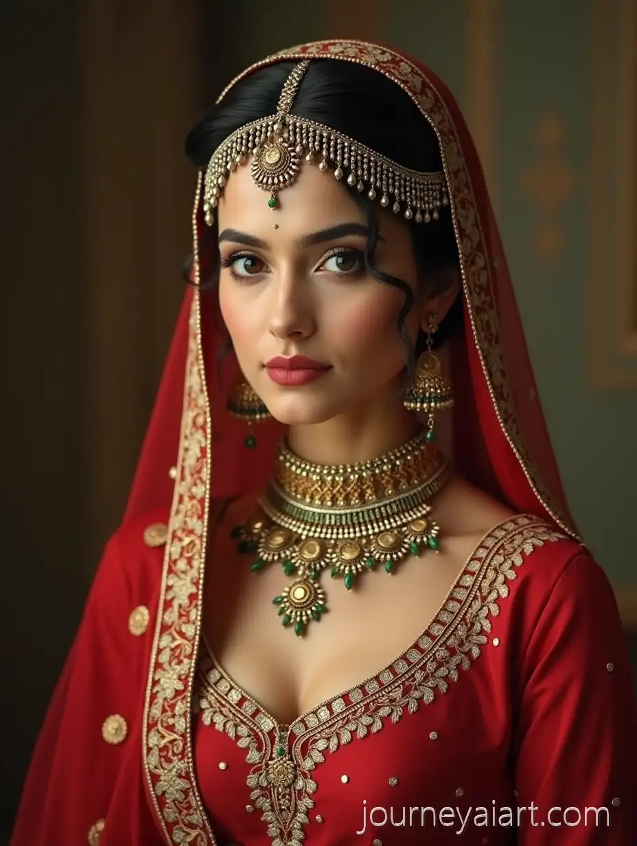 Indian-Rajput-Queen-in-RegalAI-Art-Prompt-Expansion-Attire-Realistic-Portrait