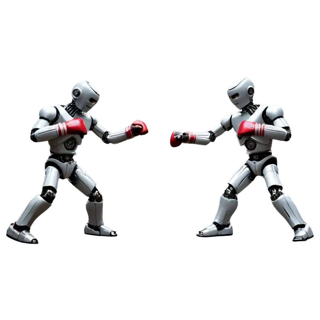 Robot-Boxing-PNG-Image-HighQuality-Illustration-of-Futuristic-Combat-in-Transparent-Format