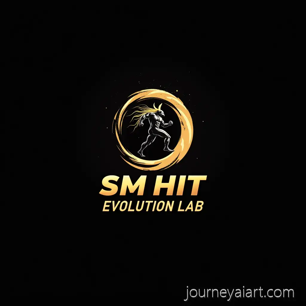 Minotaur-logo-designDynamic-Minotaur-Logo-for-SM-HIIT-Evolution-Lab-with-Golden-Energy-Spiral