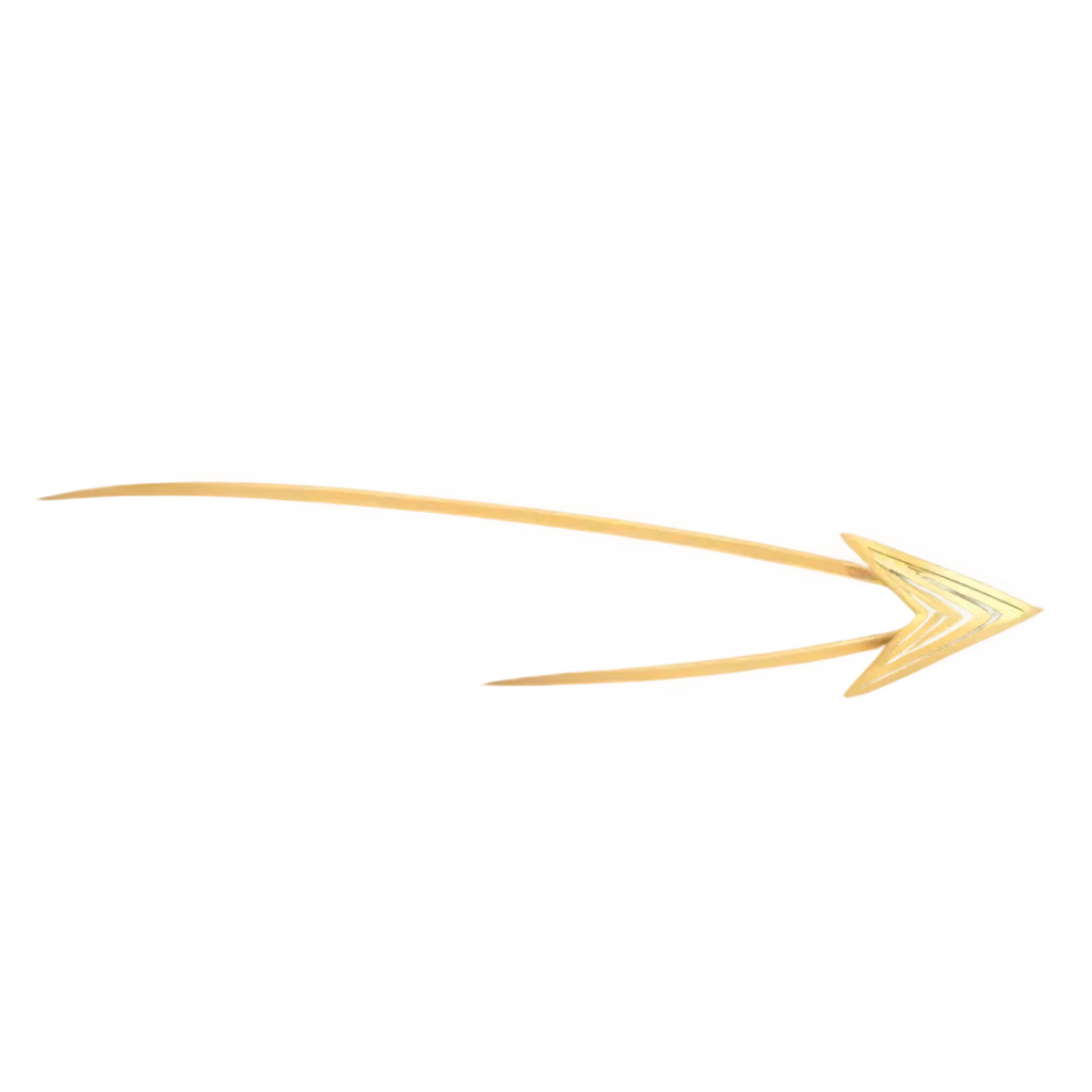 Beautiful wavy golden arrow