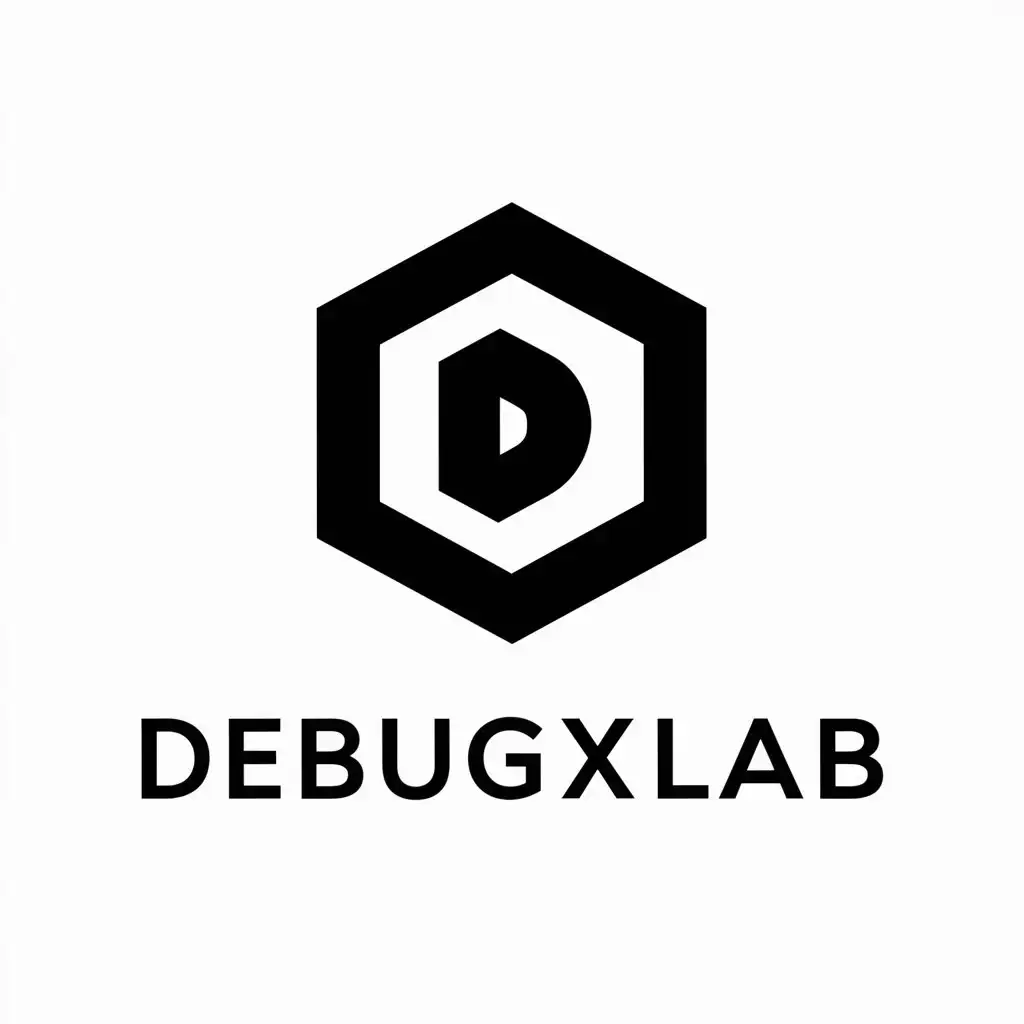 LOGO Design for DebugXLab Hex Symbol for Technology Industry