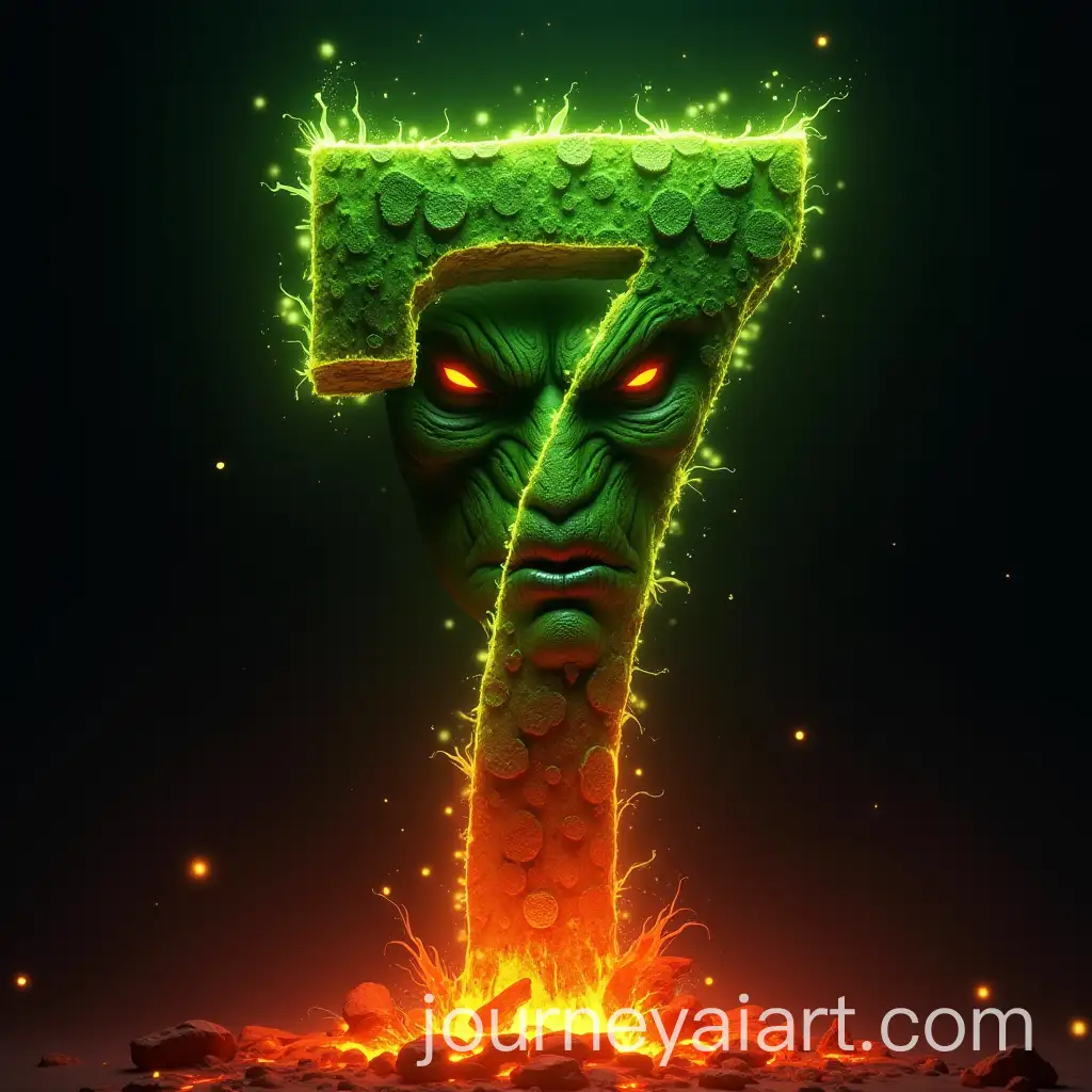 Numbers-6-and-7-with-Green-Ogre-Face-and-Lava-Background