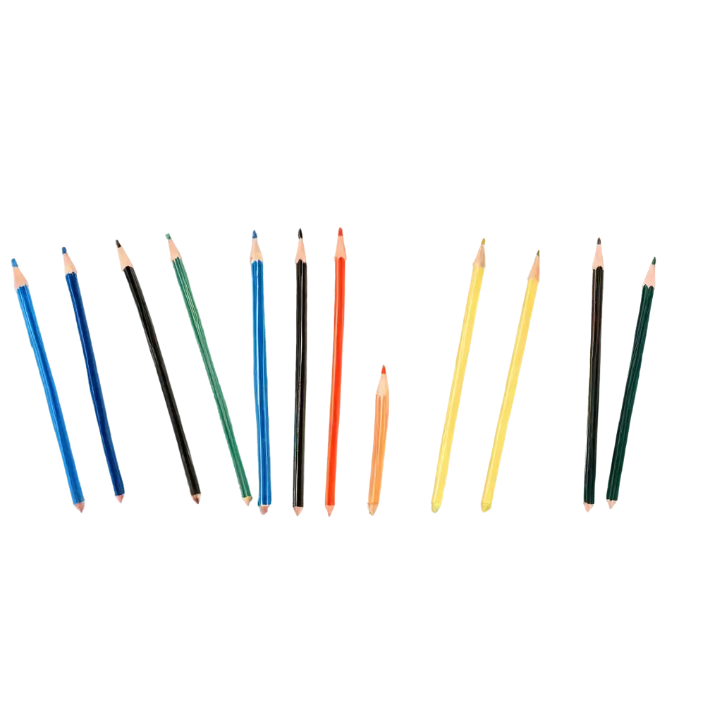 Creative-3D-Effect-PNG-Image-of-Colorful-Pencils-in-Various-Angles-and-Heights