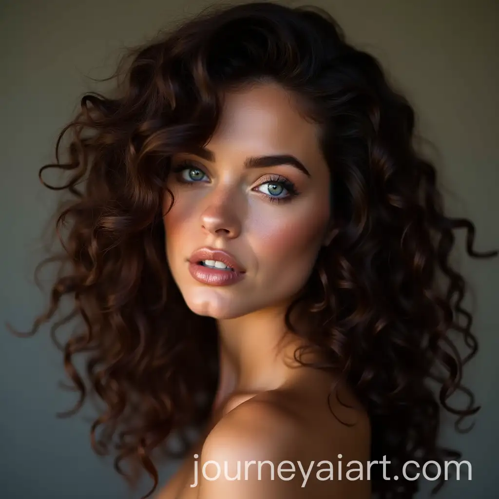 Young-Woman-with-Big-Curls-and-Blue-Eyes-in-a-Classic-Portrait