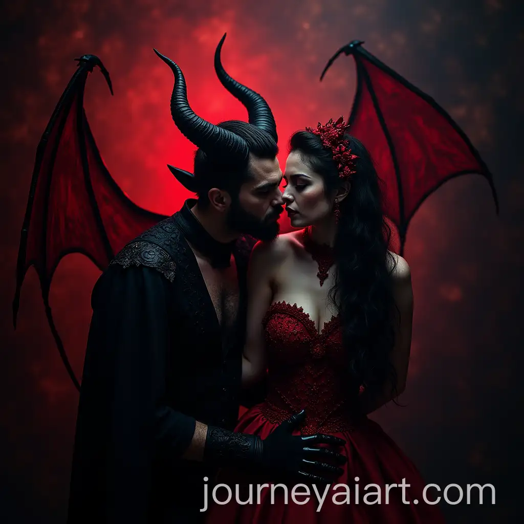 The-Devil-andAI-Art-Prompt-Expansion-His-Queen-A-Dark-Romance-of-Faustian-Bargains