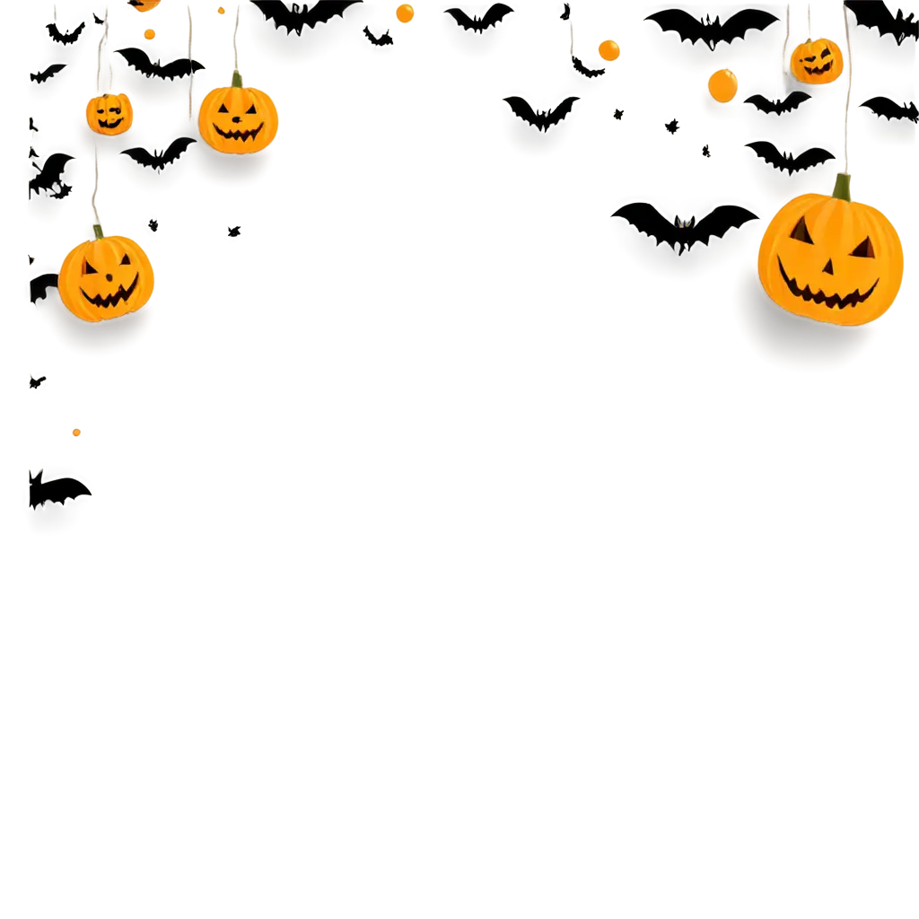 Scary-Halloween-Party-Background-with-Pumpkin-Face-and-Bats-PNG-Vector-Illustration