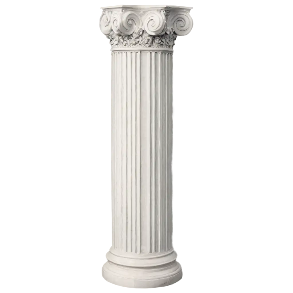 White-Pillar-PNG-Image-HighQuality-Transparent-Background-for-Versatile-Design-Use