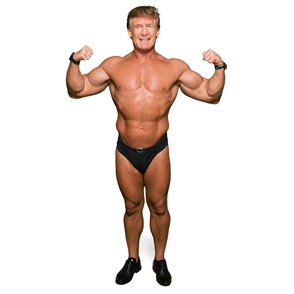 DonaldPNG-Image-SEO-Analysis-Trump-Showing-Off-His-Muscles-PNG-Strong-and-Confident-Bodybuilding-Champion