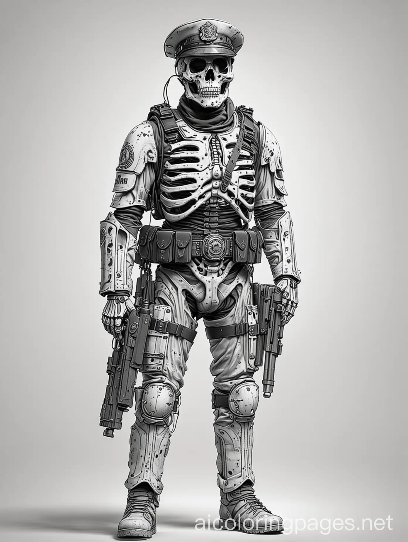 PostApocalyptic-Skeleton-Policeman-Coloring-Page